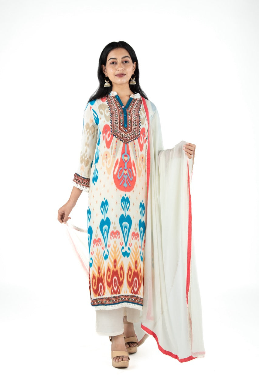 Ikkat Essence printed suit PALAAZAO