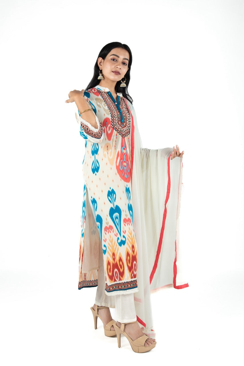 Ikkat Essence printed suit PALAAZAO