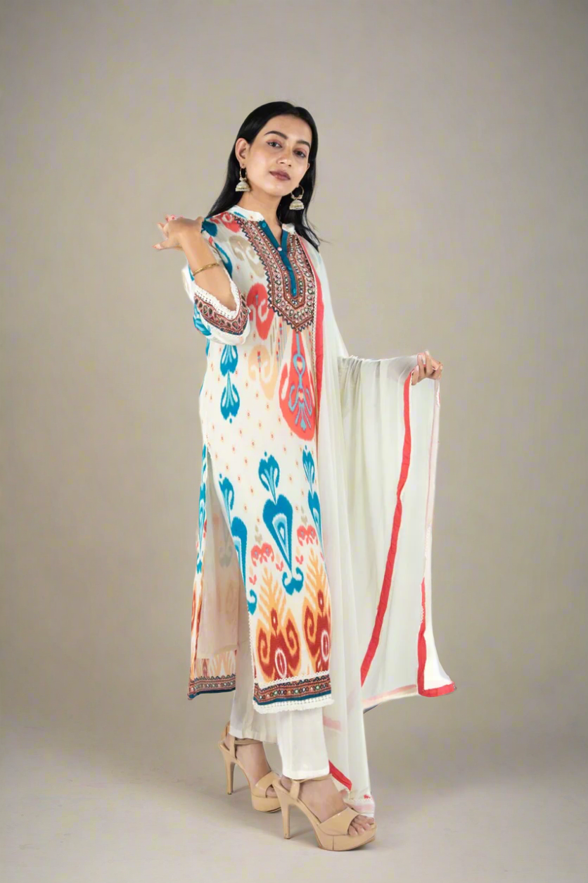 Ikkat Essence printed suit PALAAZAO