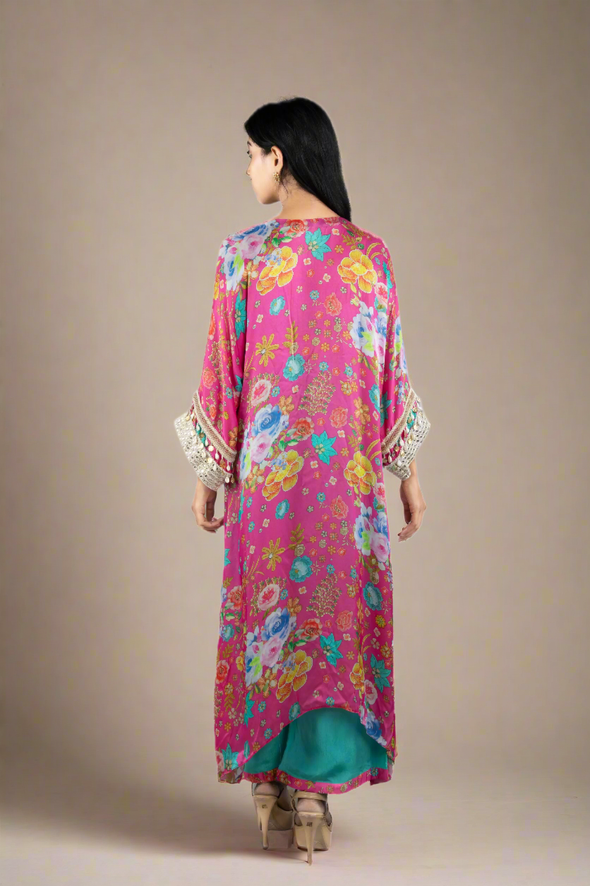 Boho Coastal Bloom Kaftan - Blue kaftans