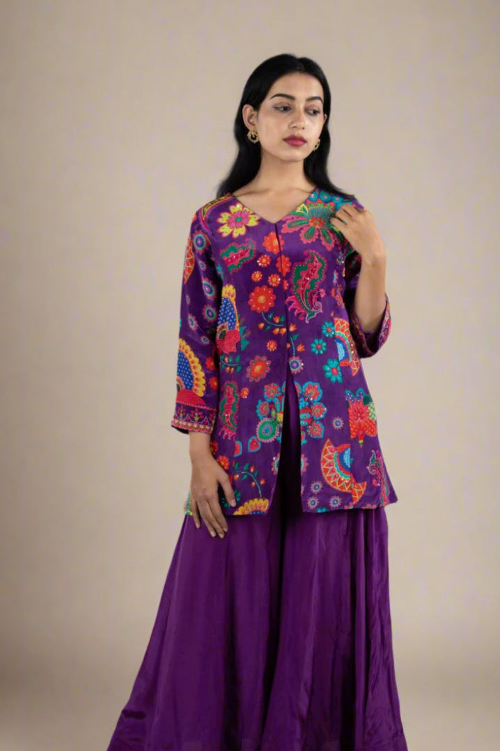 Amethyst Allure - Crepe Palazzo set PALAAZAO