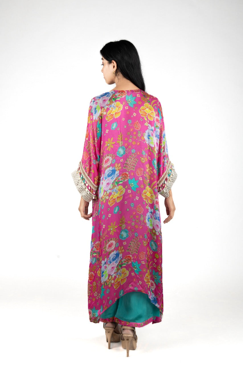 Boho Coastal Bloom Kaftan