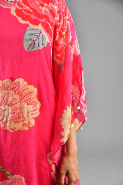 Floral Luxe: The Sequined Kaftan